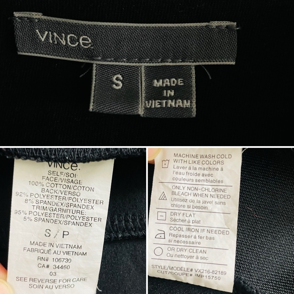 Vince Scuba Black Knit Moto Jacket Size Small - Picture 12 of 12